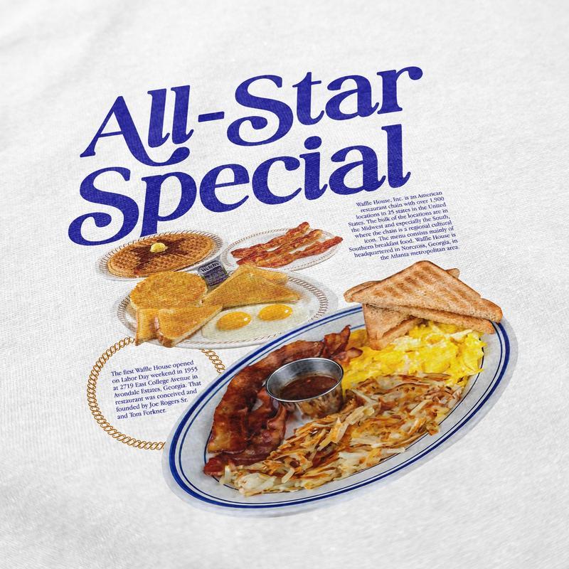 All-Star Breakfast Cotton Funny Casual Shortsleeve T-Shirt