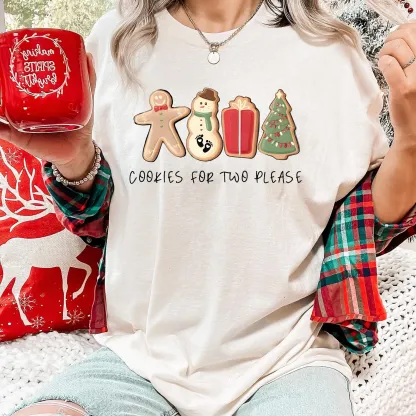 Christmas Cookies For Two Please Pregnancy Announcement Sweatshirt