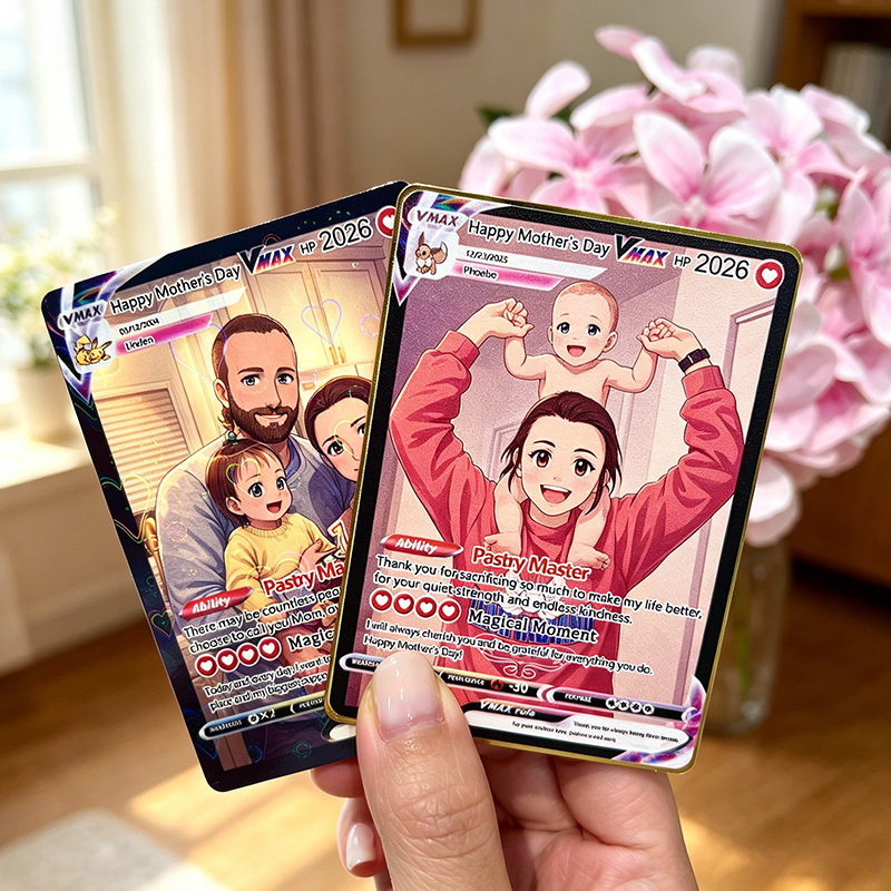 Personalized Photo Anime VMAX Card For Mother's Day