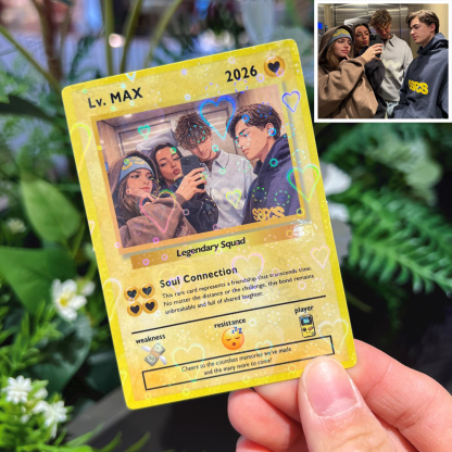 Custom Best Friend Card Anime Style Gift for Bestie