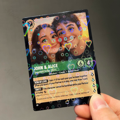 Personalized Cartoon Portrait Card for Couple