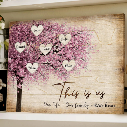 Personalised Family Tree Canvas 