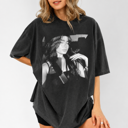 Custom Couples Vintage Wash Photo Tee