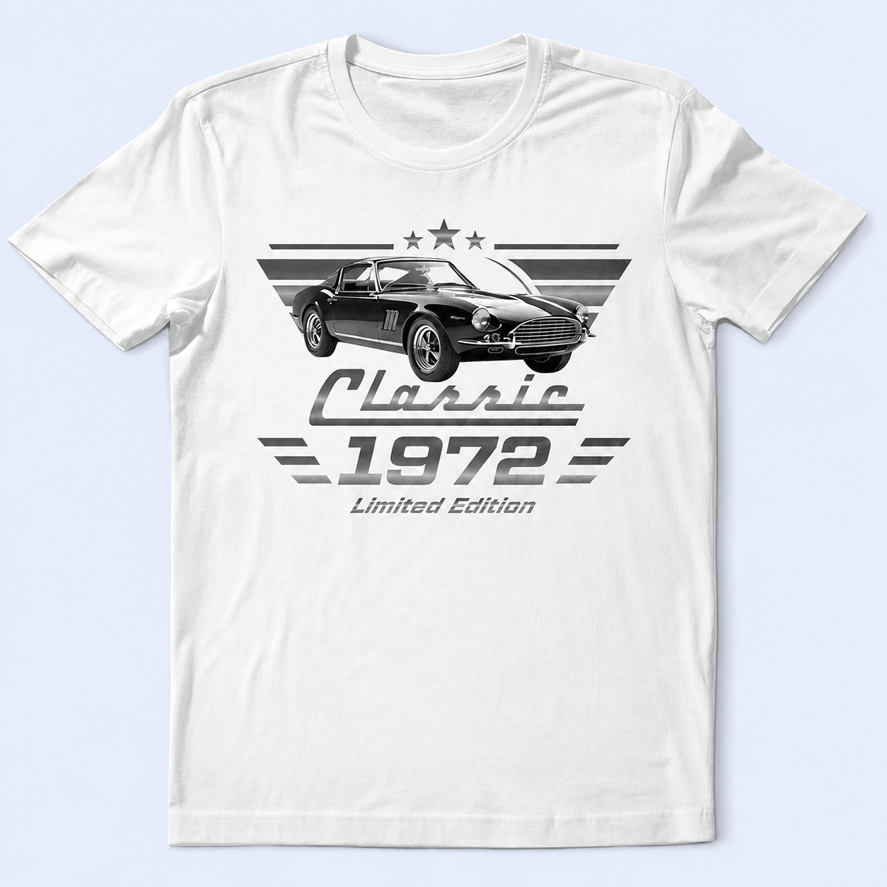 Personalized Classic Tee With Photo Car Art