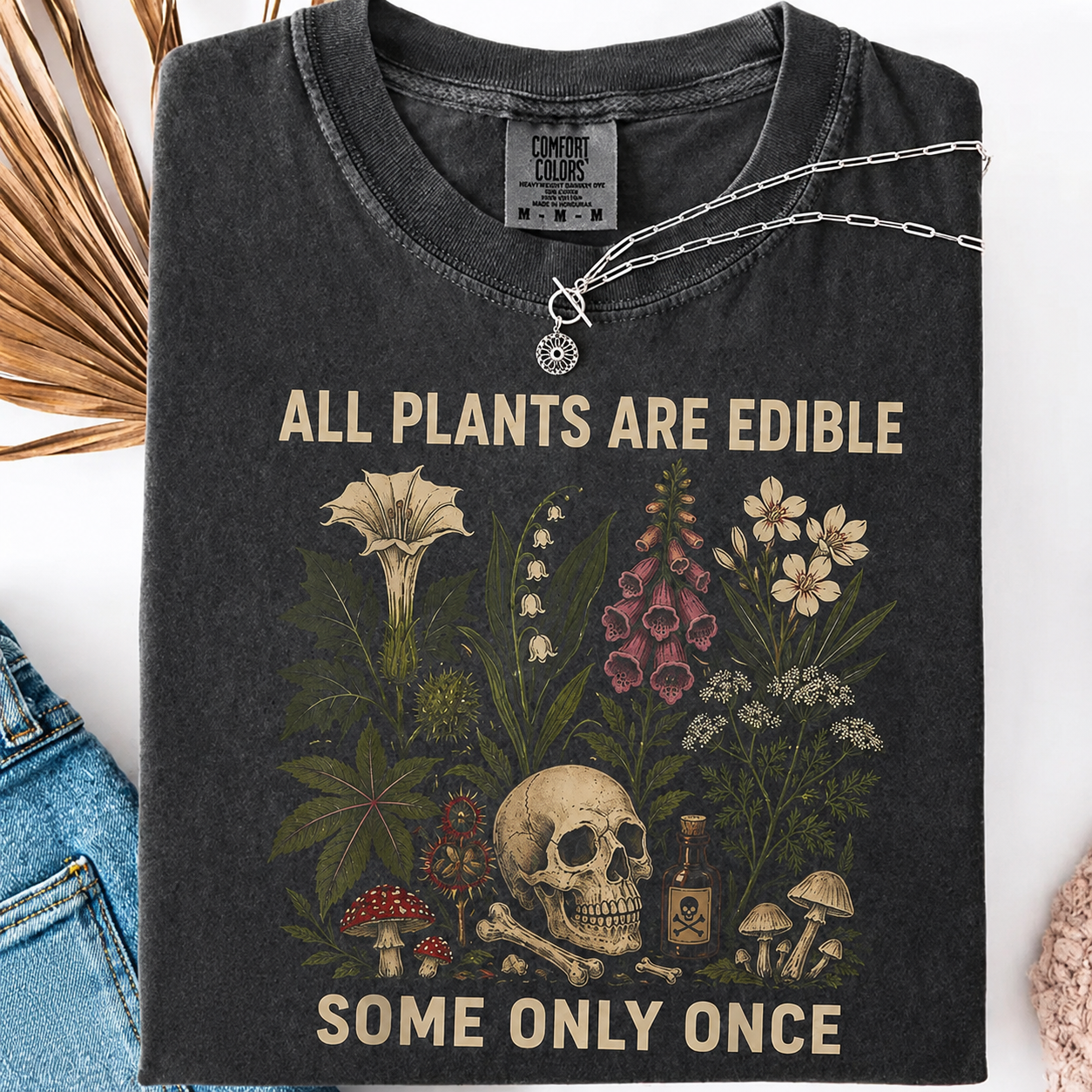 The Some Only Once Dark Botanical Tee