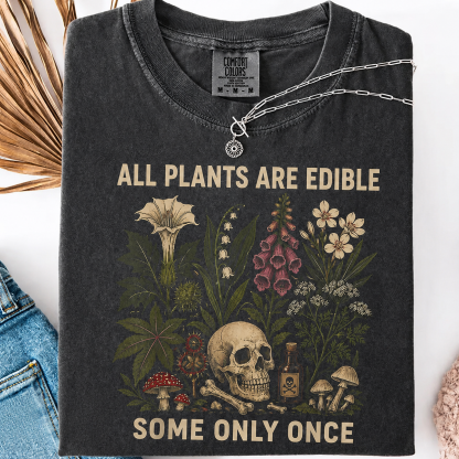 The Some Only Once Dark Botanical Tee