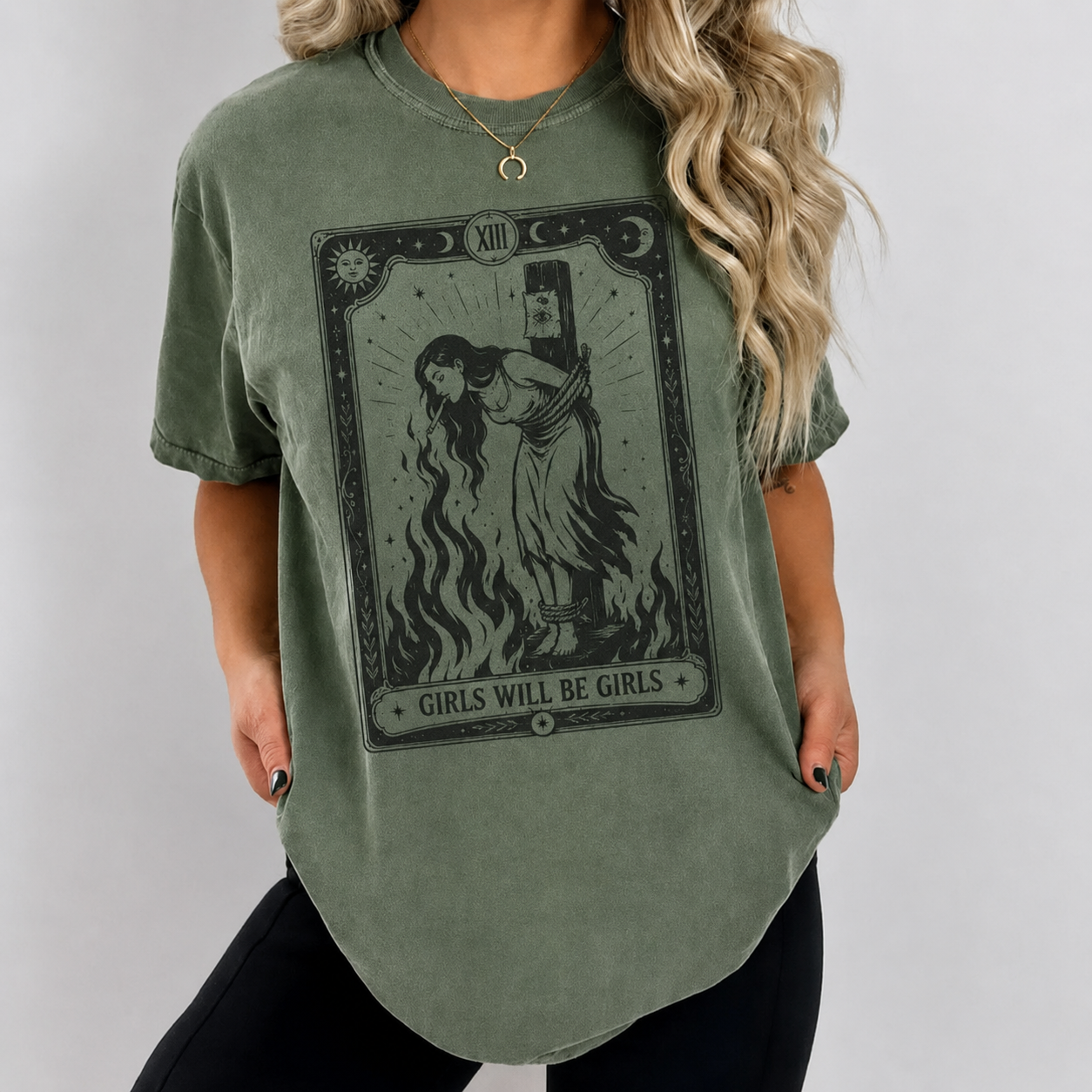Retro Tarot Card Feminist Tee