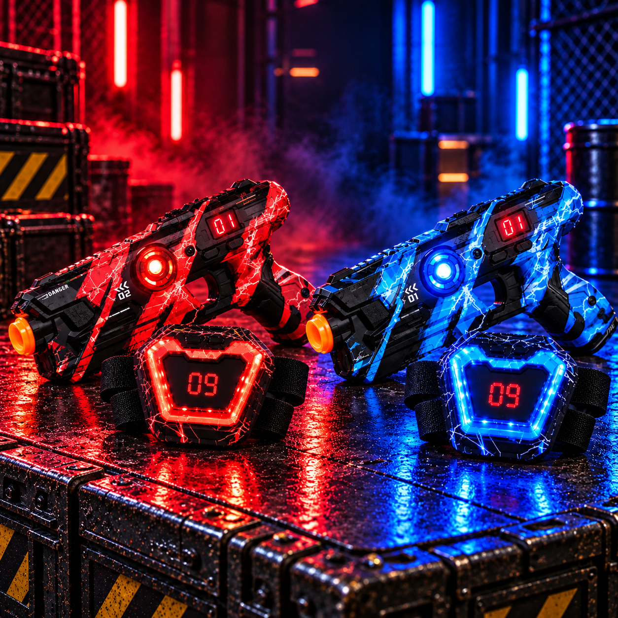 Laser Tag Blasters & Sensor Vests Battle Set
