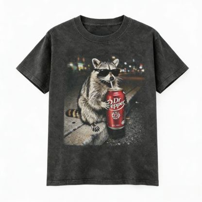 Vintage Dr Pepper Raccoon Graphic Tee