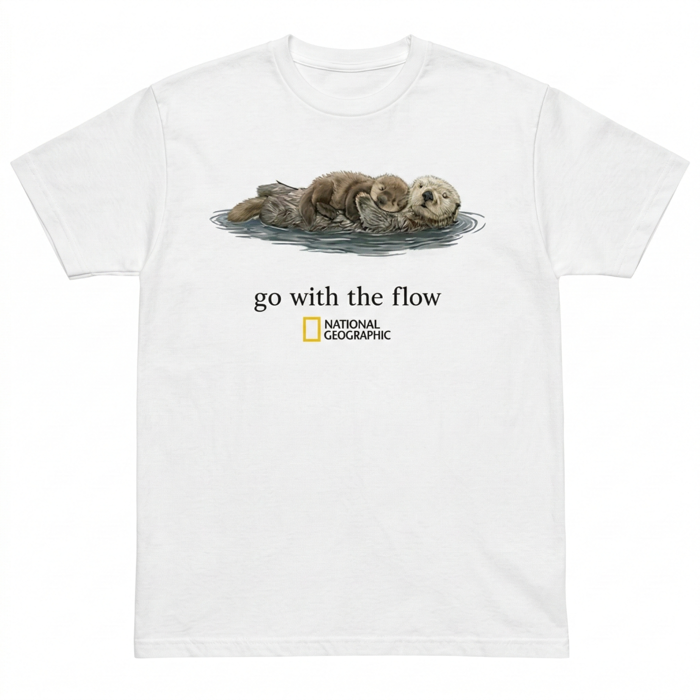 Classic Sea Otter Go With The Flow Nature Graphic Tee