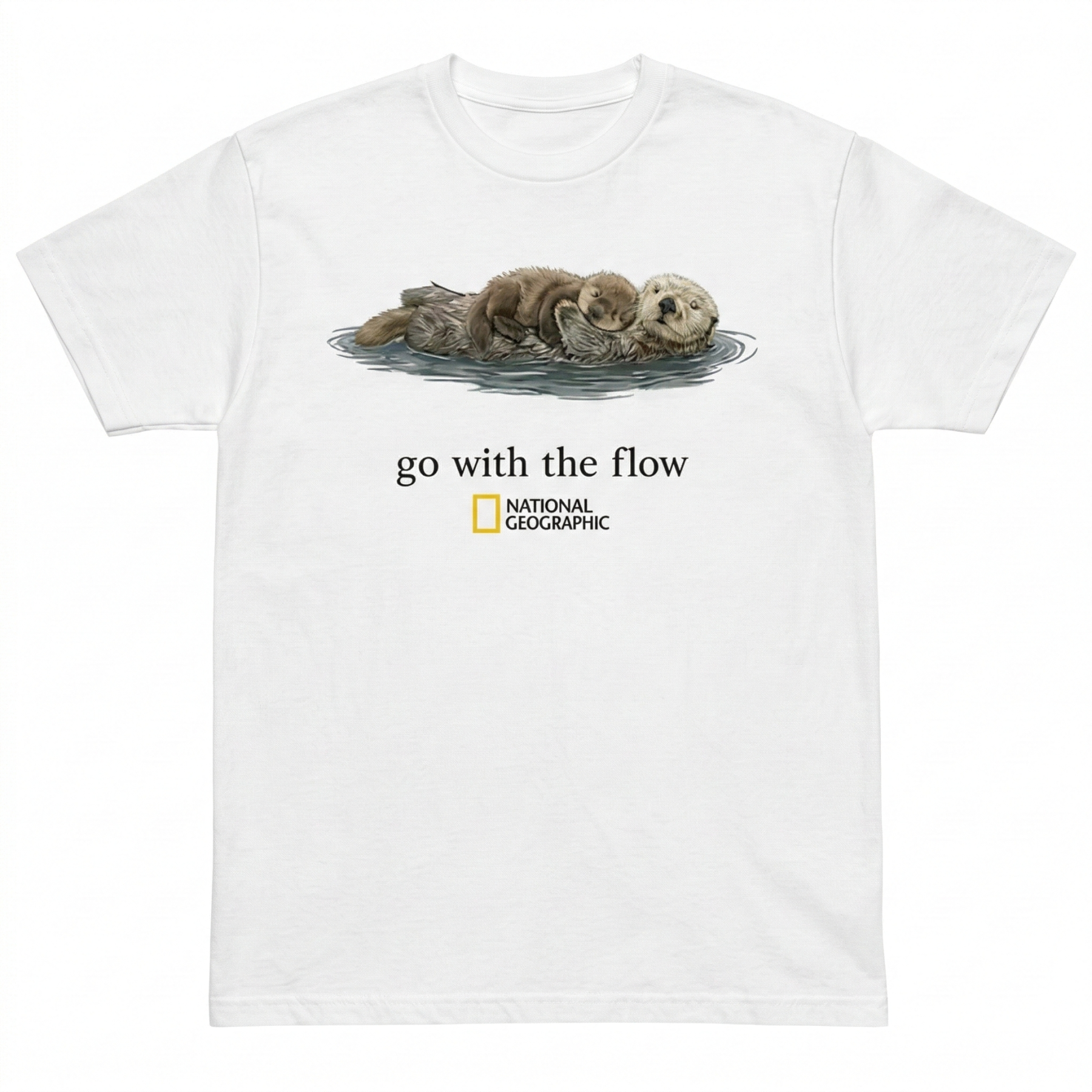 Classic Sea Otter Go With The Flow Nature Graphic Tee