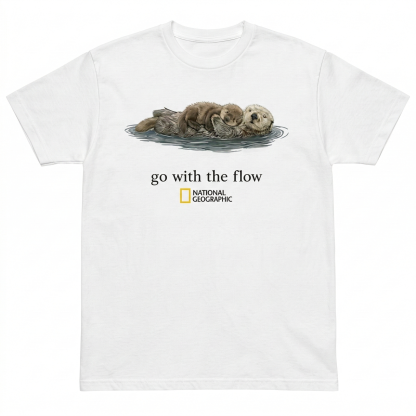 Classic Sea Otter Go With The Flow Nature Graphic Tee