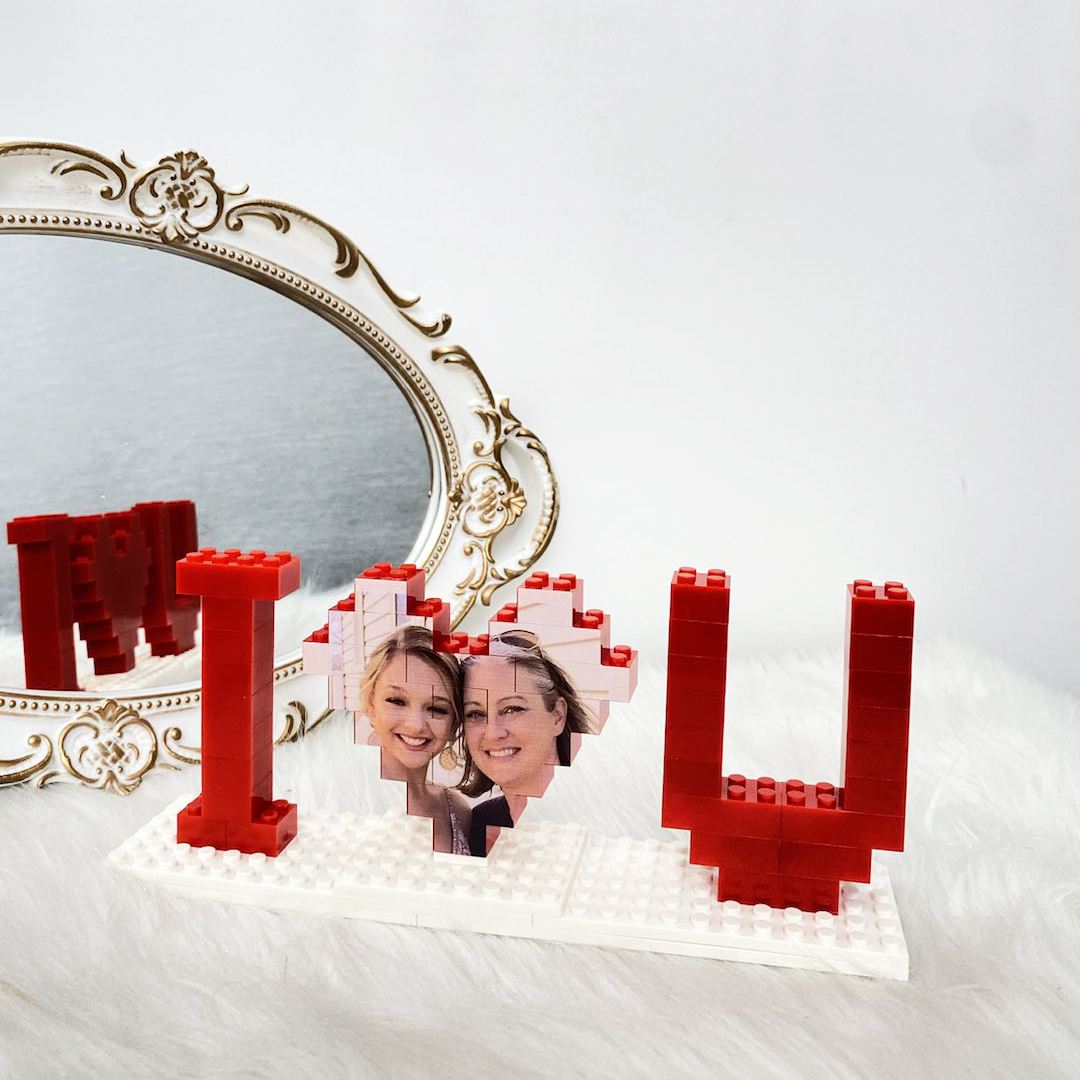 Custom Building Brick Valentine's Day Gifts Photo Block Personalised I Love You Brick Puzzles Gifts for Lovers