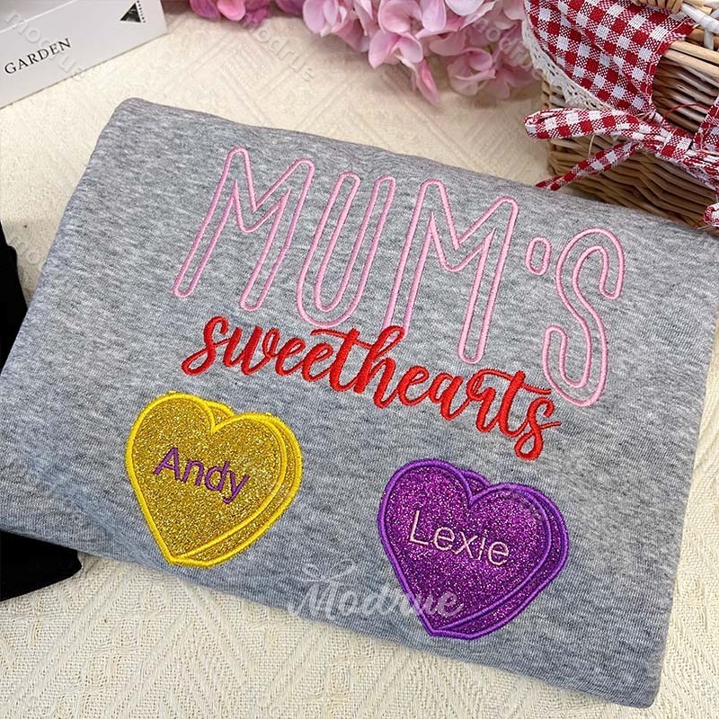 Mama’s Sweethearts Embroidered Sweatshirt