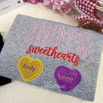 Mama’s Sweethearts Embroidered Sweatshirt