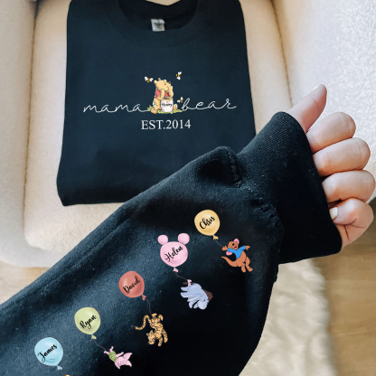 Custom Mothers Day Sweatshirt with Names, Mama Bear sweatshirt