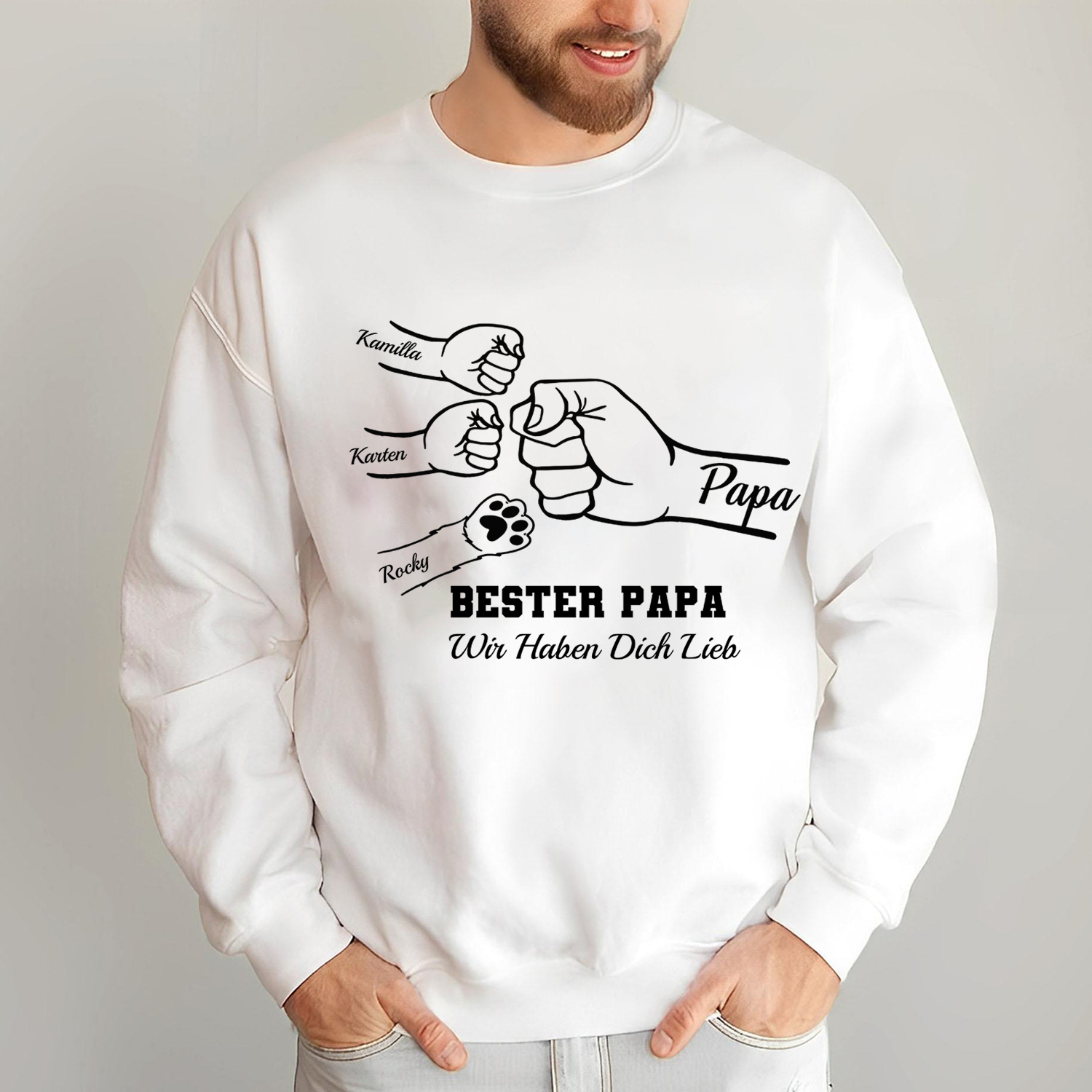 Custom Fist Bump Dad Shirt, Dad Shirt With Kids Names