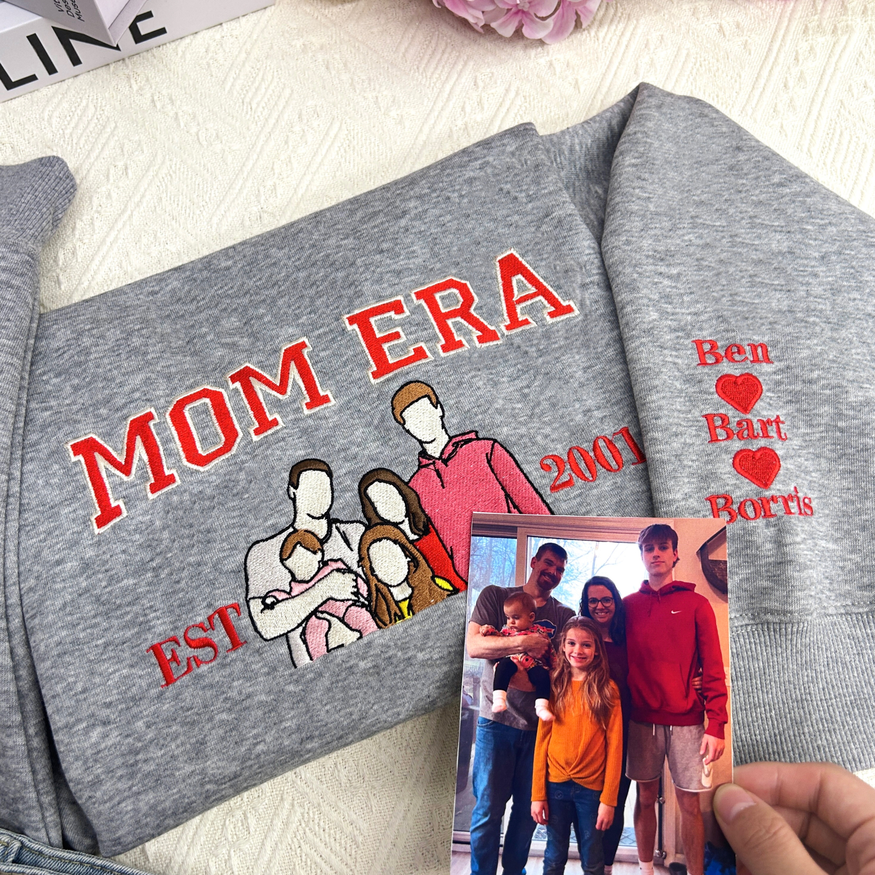 Custom Embroidered Portrait Sweatshirt