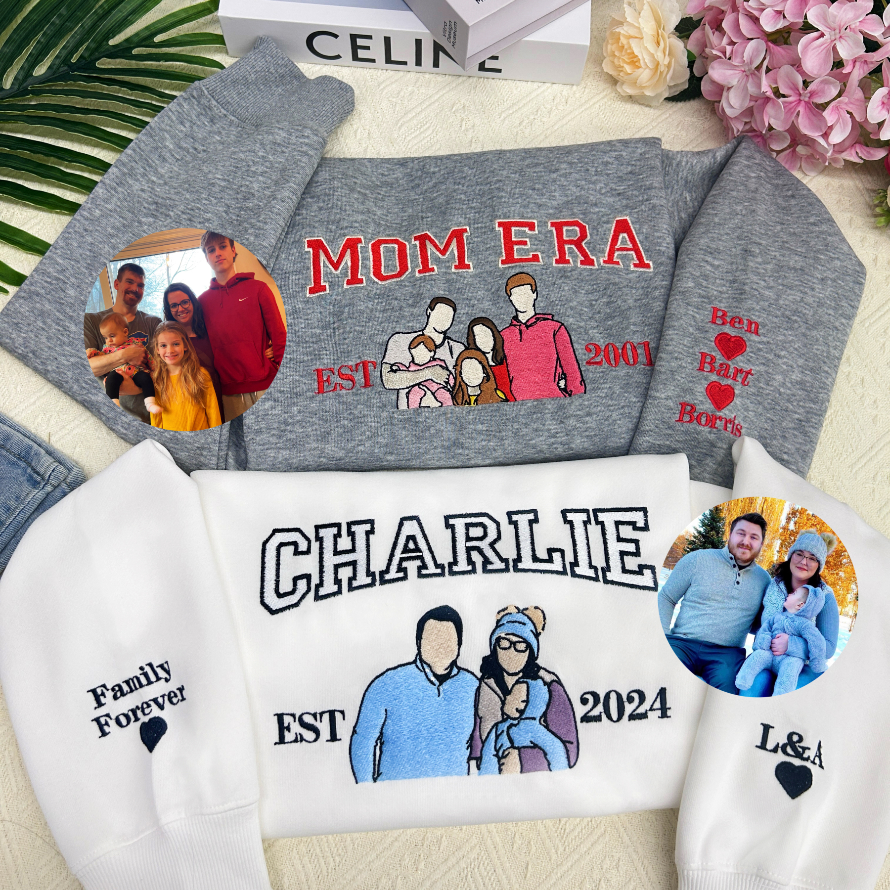 Custom Embroidered Portrait Sweatshirt