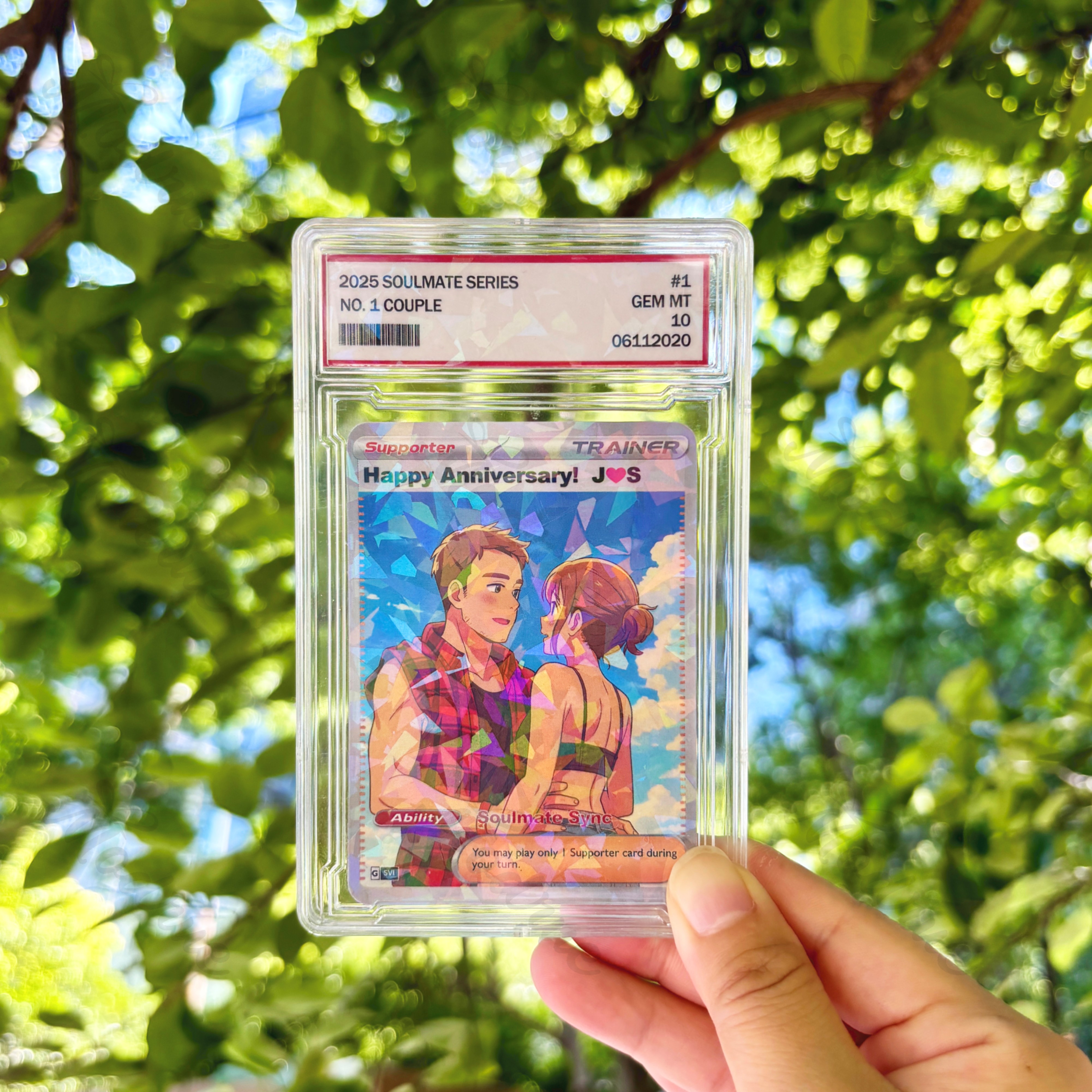 Personalized Couple Photo Anime Style Card