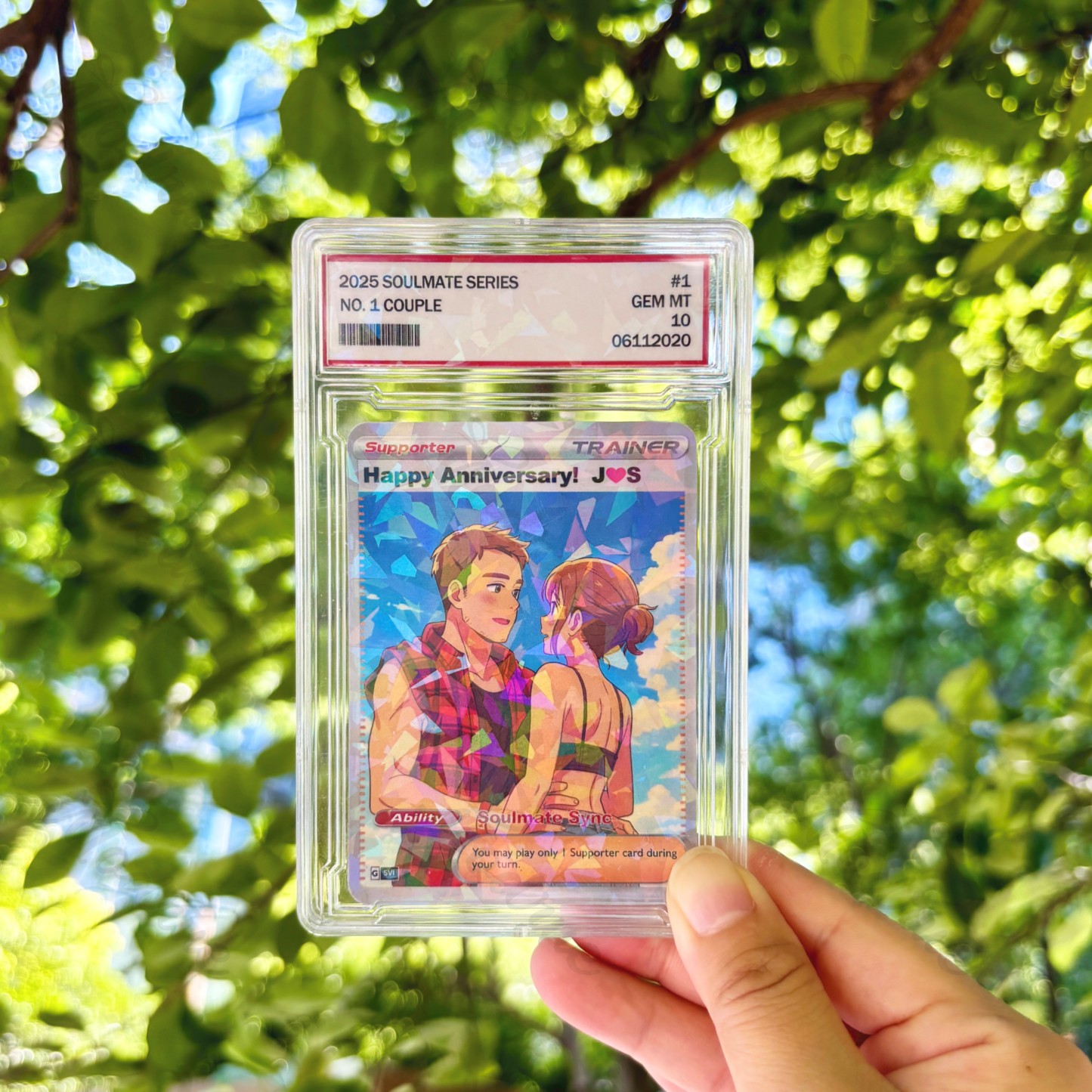 Personalized Couple Photo Anime Style Card