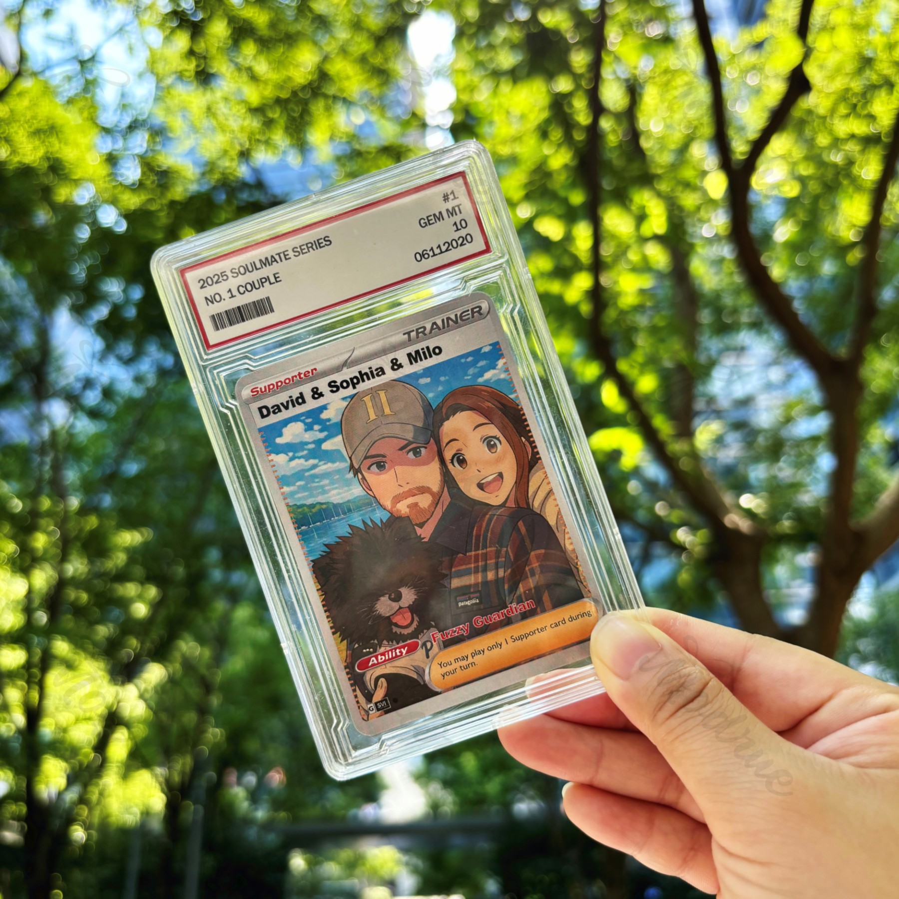 Personalized Couple Photo Anime Style Card