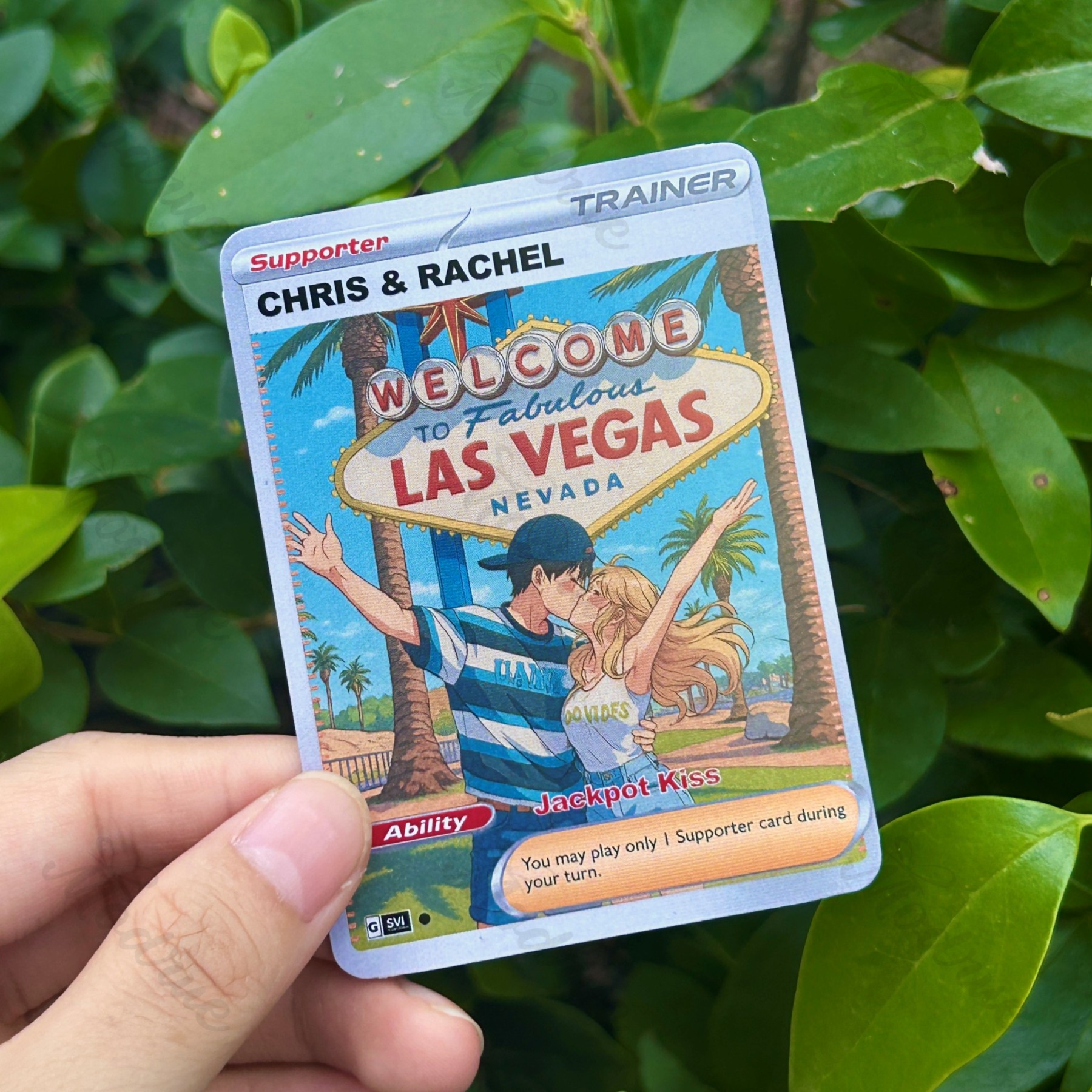 Personalized Couple Photo Anime Style Card