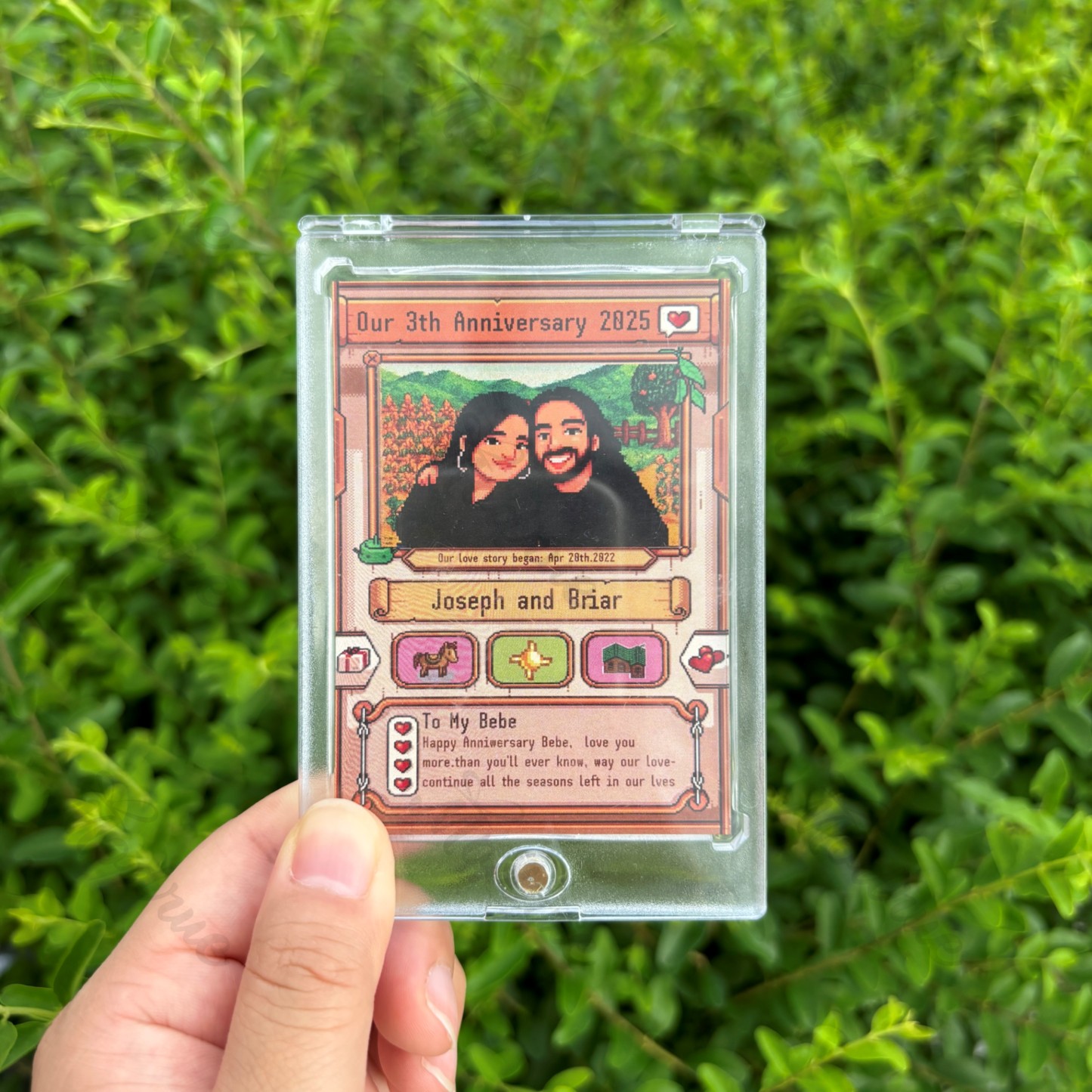 Custom Anniversary Card for Farming Game Lovers