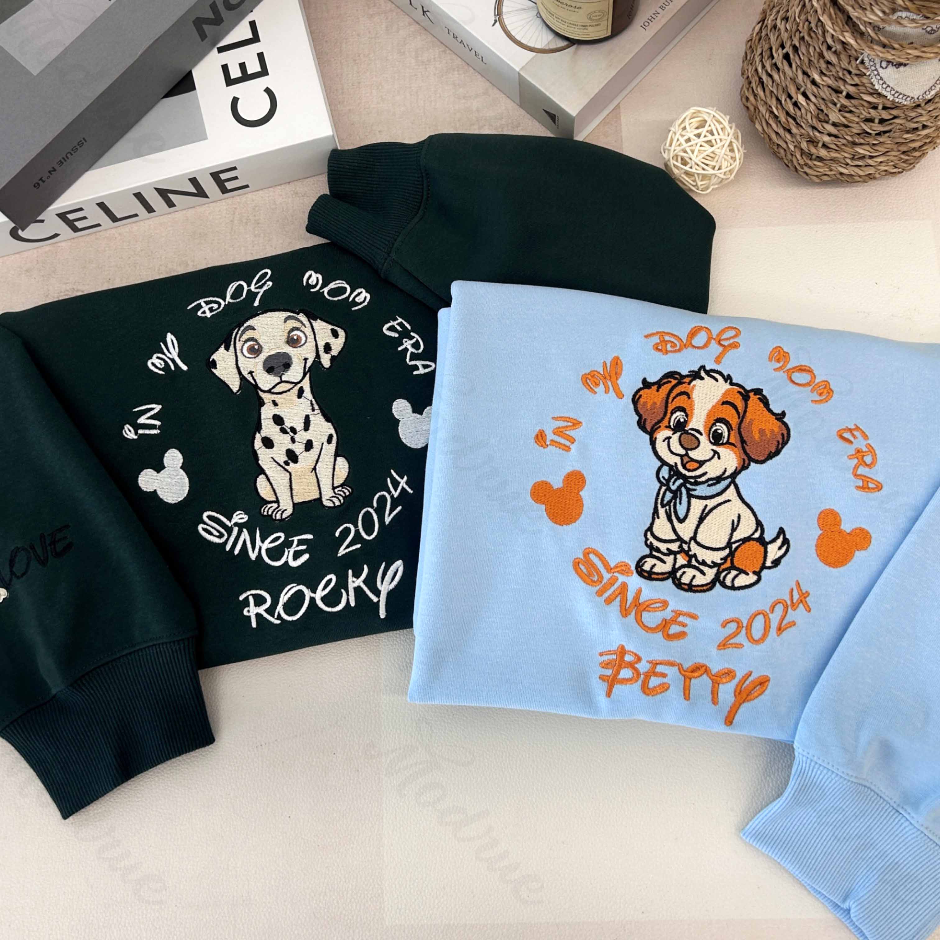 Personalized Pet Embroidered Sweatshirt Cartoon Style