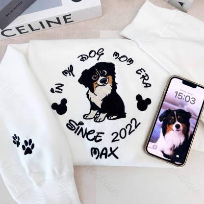 Personalized Pet Embroidered Sweatshirt Cartoon Style