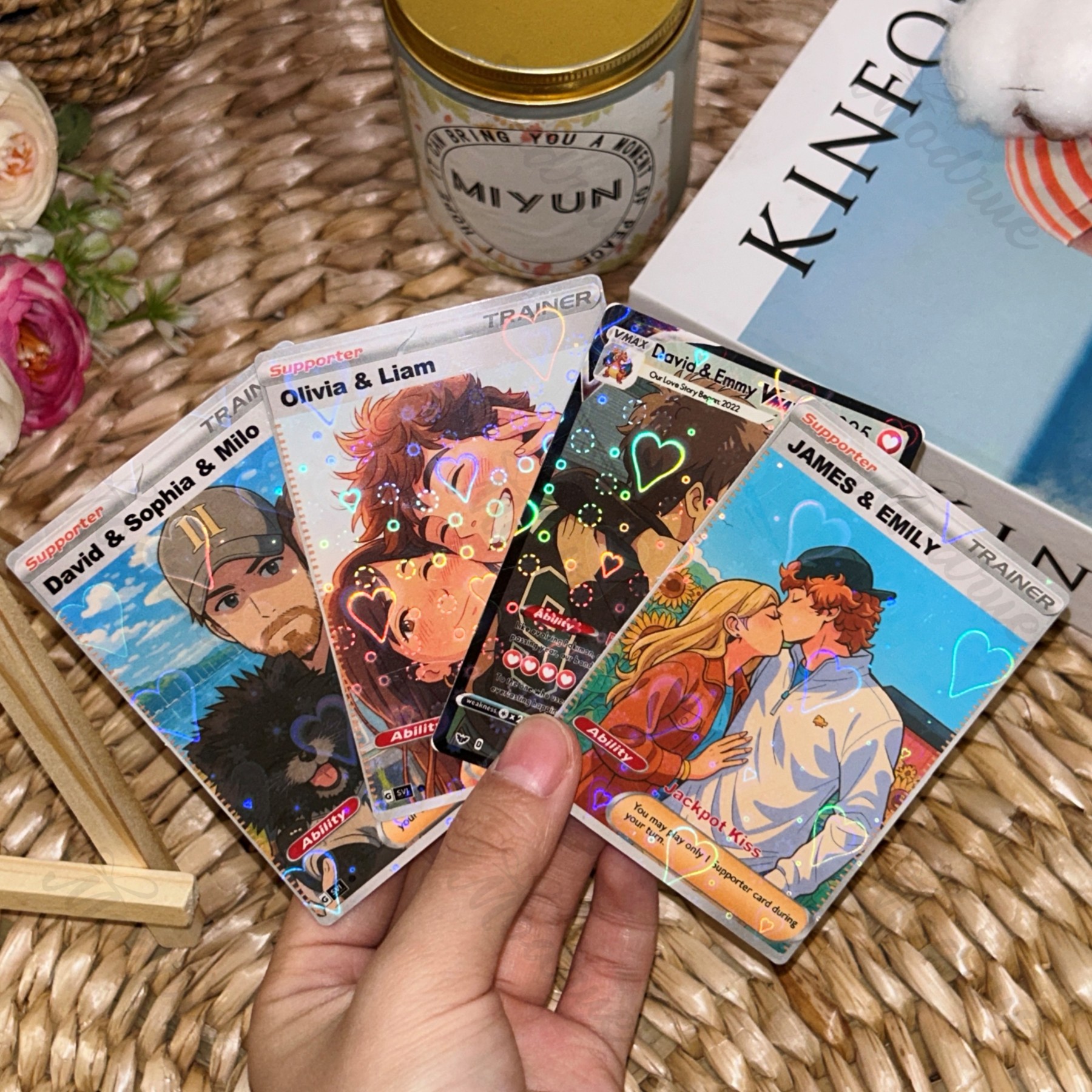 Personalized Couple Photo Anime Style Card