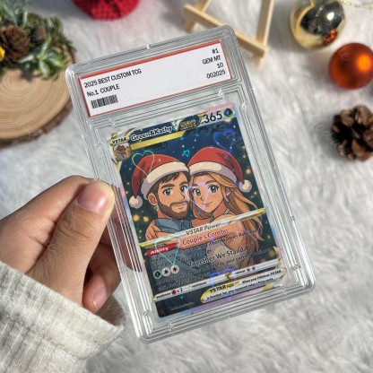 Custom Anime Christmas Card For Couples