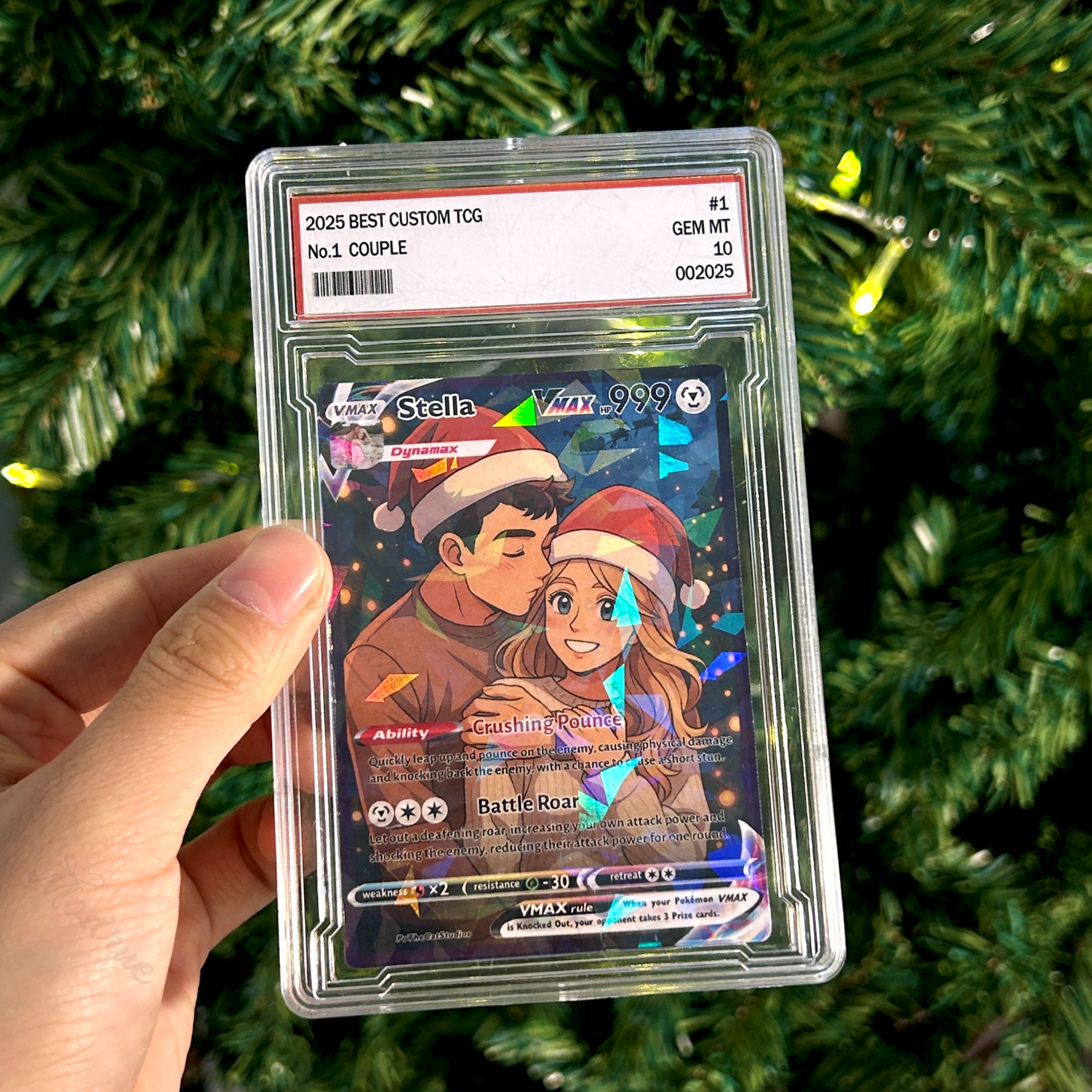 Custom Anime Christmas Card For Couples