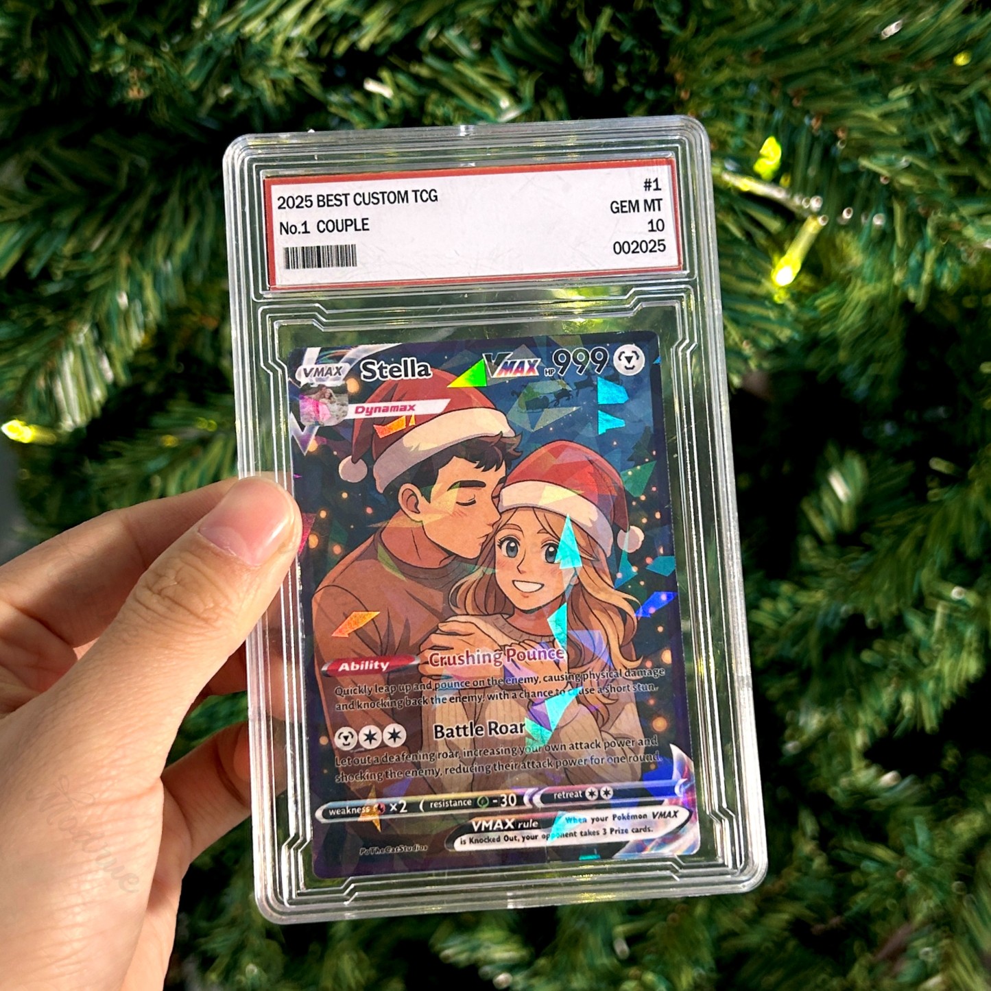 Custom Anime Christmas Card For Couples