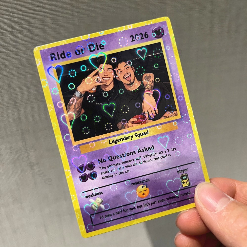 Custom Best Friend Card Anime Style Gift for Bestie