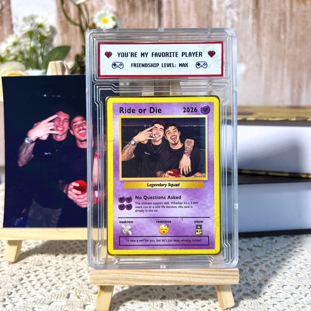 Custom Best Friend Card Anime Style Gift for Bestie