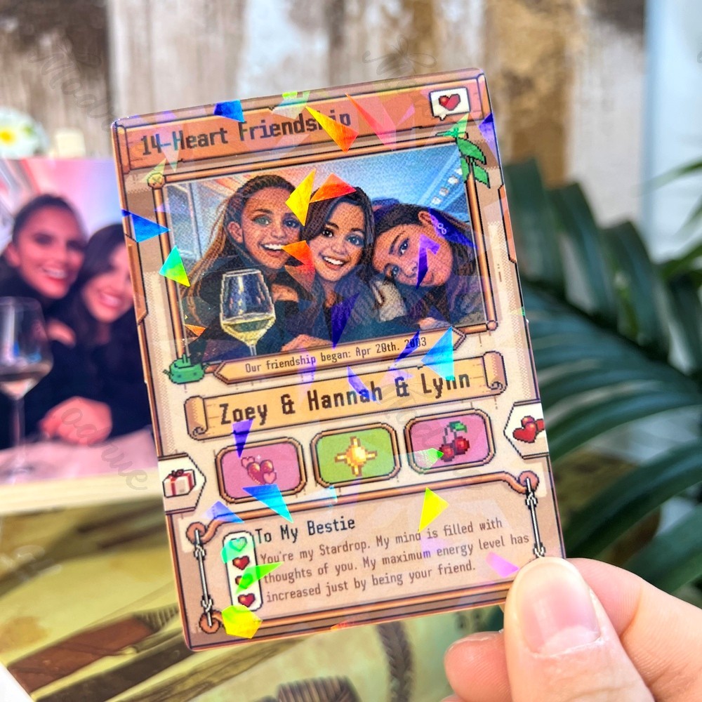 Custom Pixel Card for Farming Game Lovers