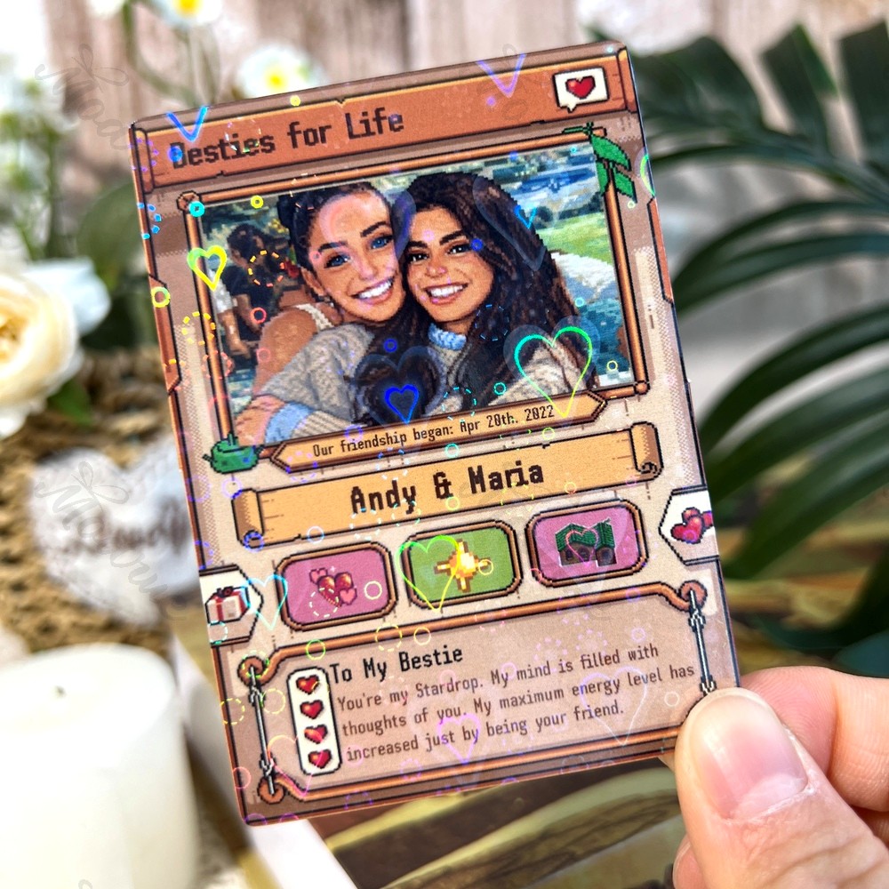 Custom Pixel Card for Farming Game Lovers