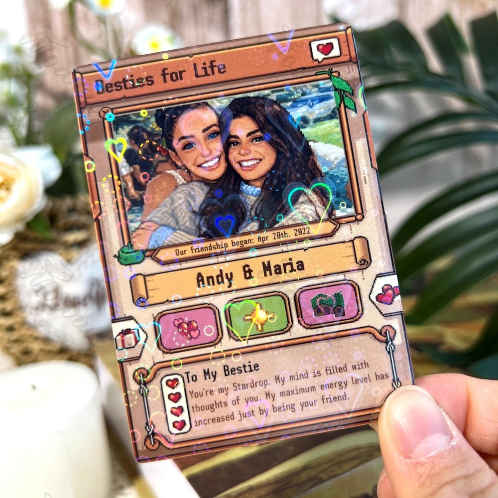 Custom Pixel Card for Farming Game Lovers