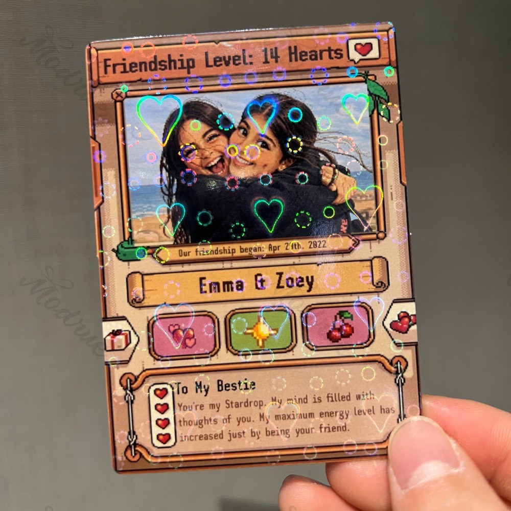 Custom Pixel Card for Farming Game Lovers