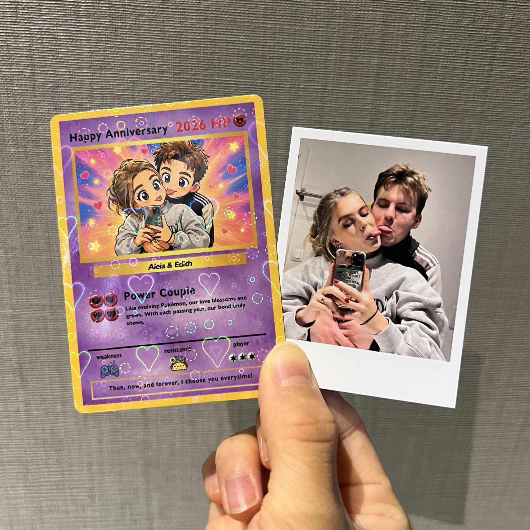 Custom Couple Anime Trading Card