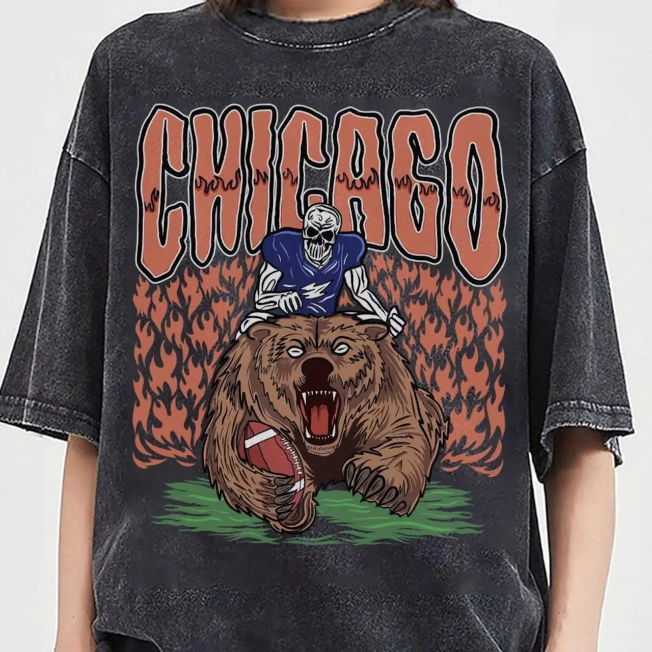 Football Skull Vintage Shirt