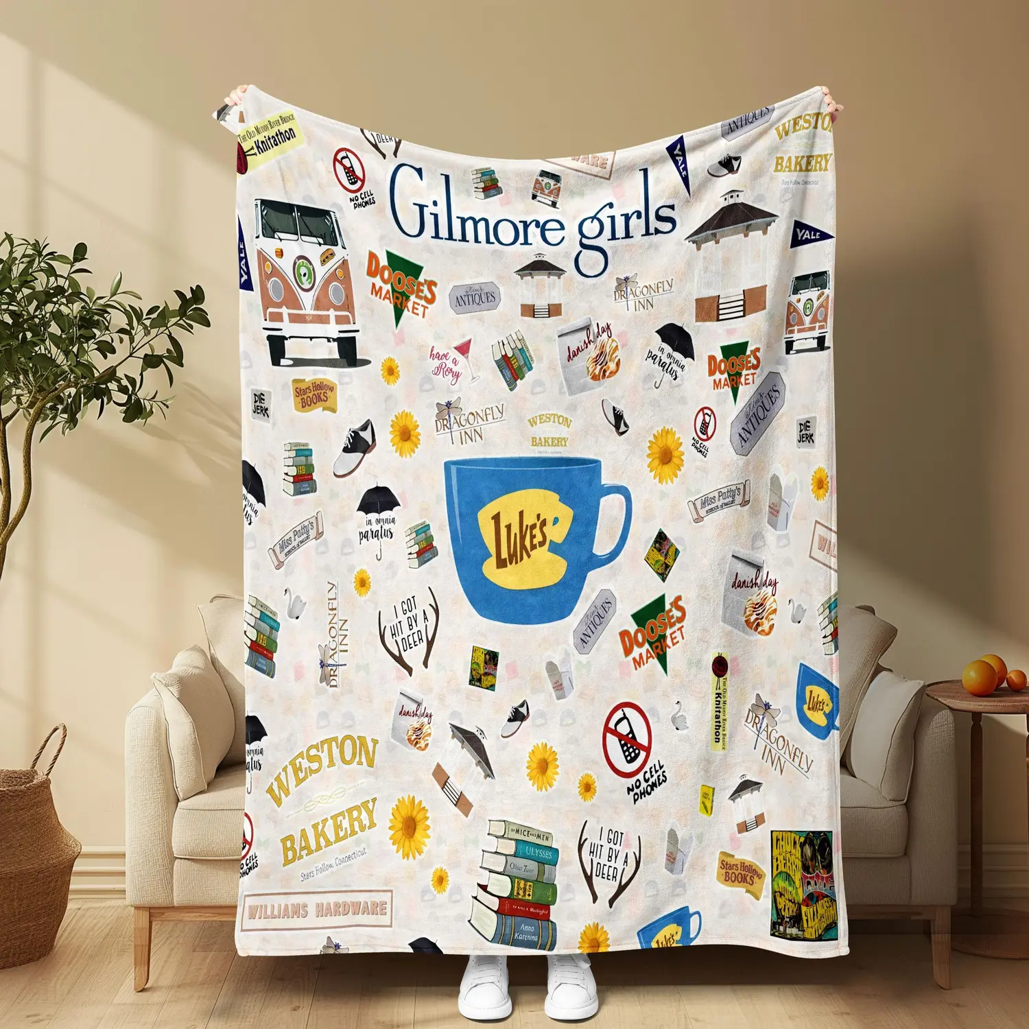 Gilmore Girls Comfy Throw Flannel Fleece Blanket