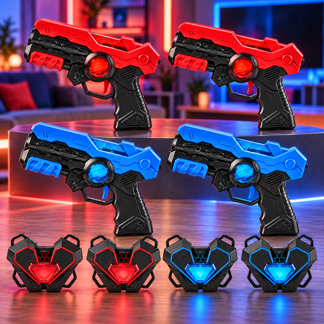 Laser Tag Blasters & Sensor Vests Battle Set