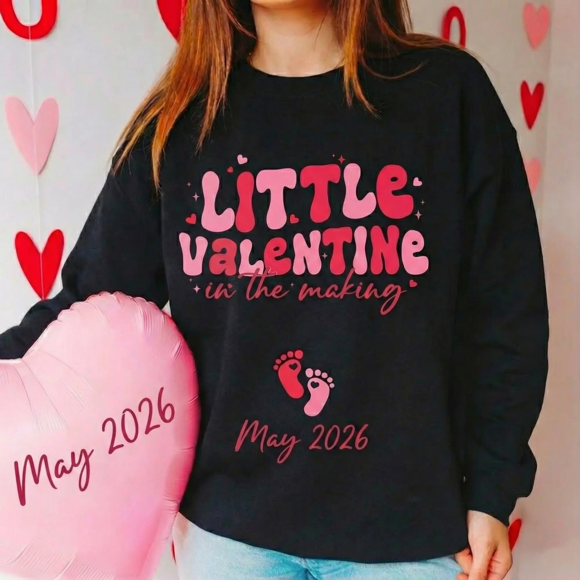 Valentines Day Pregnancy Announcement  Sweatshirt