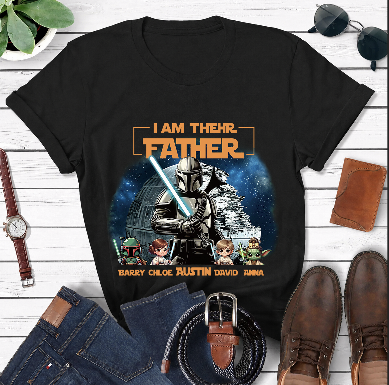 Custom Father’s Day Space Hero Tee 