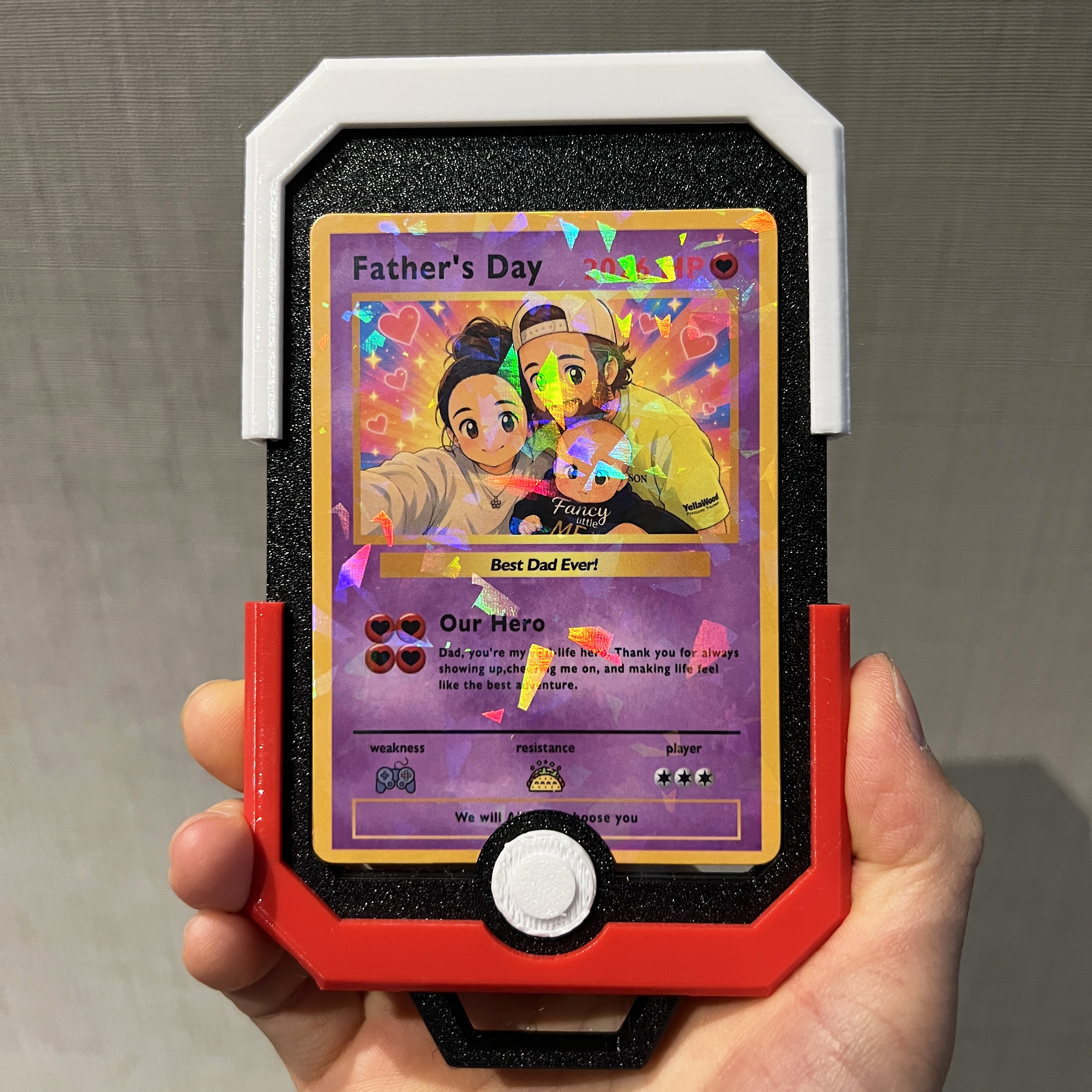 [Copy]Custom Anime Photo "Best Dad Ever" Trading Card