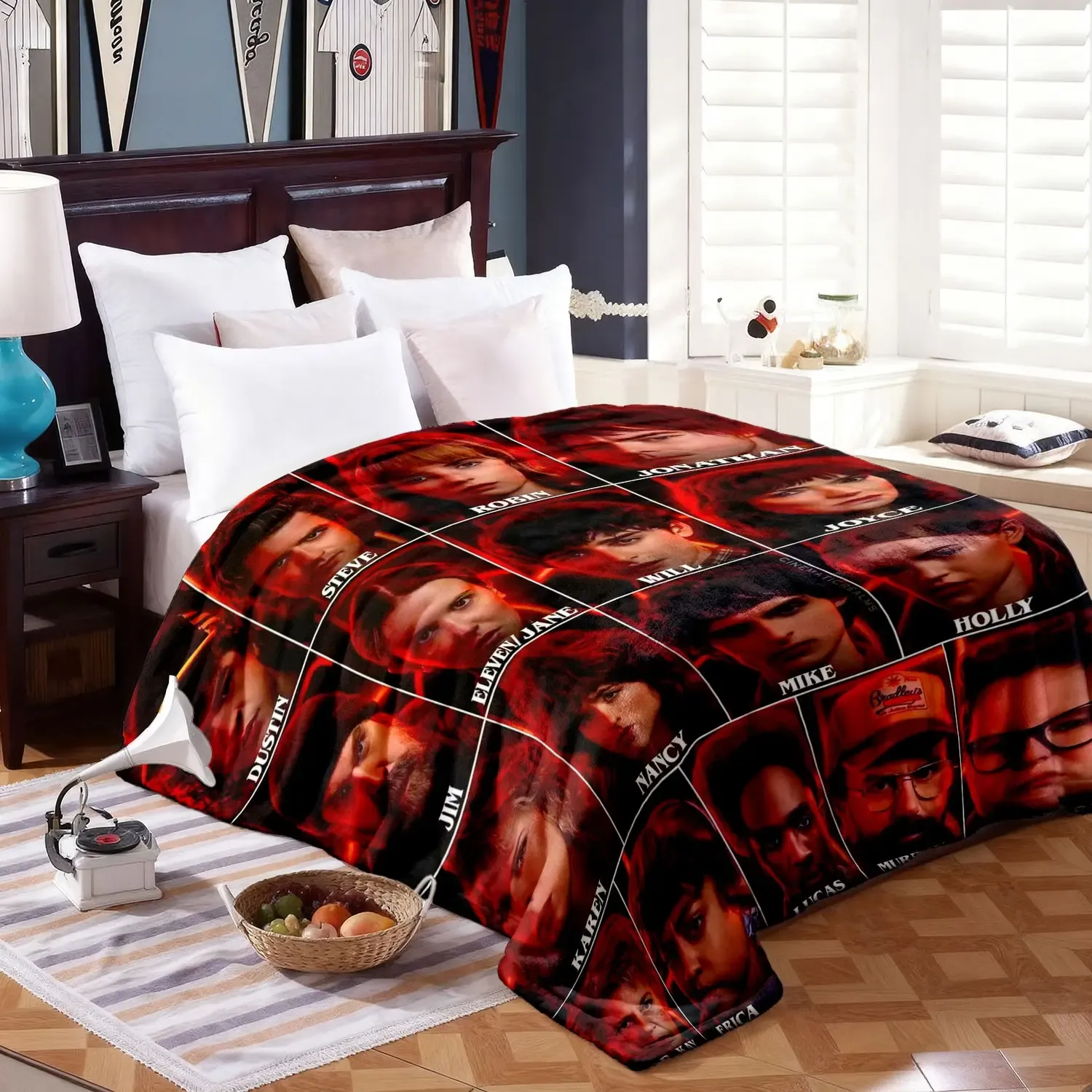 Character Portrait Throw Blanket Gift for Fans