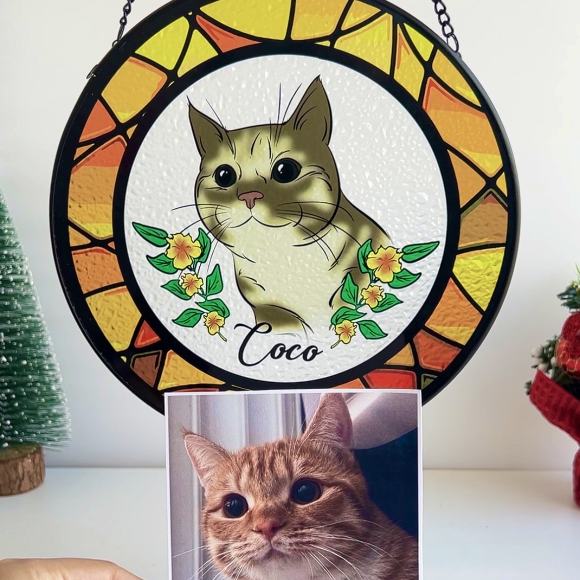 Custom Pet Portrait Suncatcher