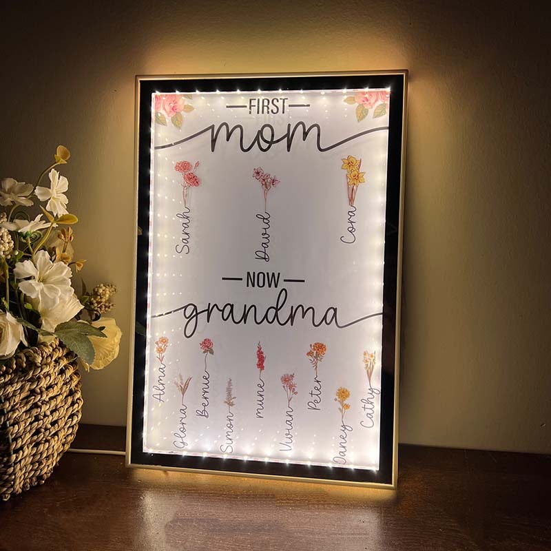50% OFF💗First Mom Now Grandma-Night Light Mirror💗